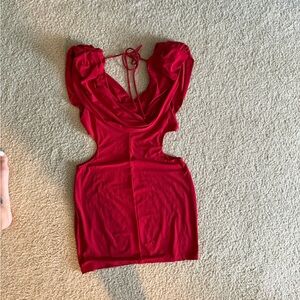 Fashion Nova Red Backless Dress
